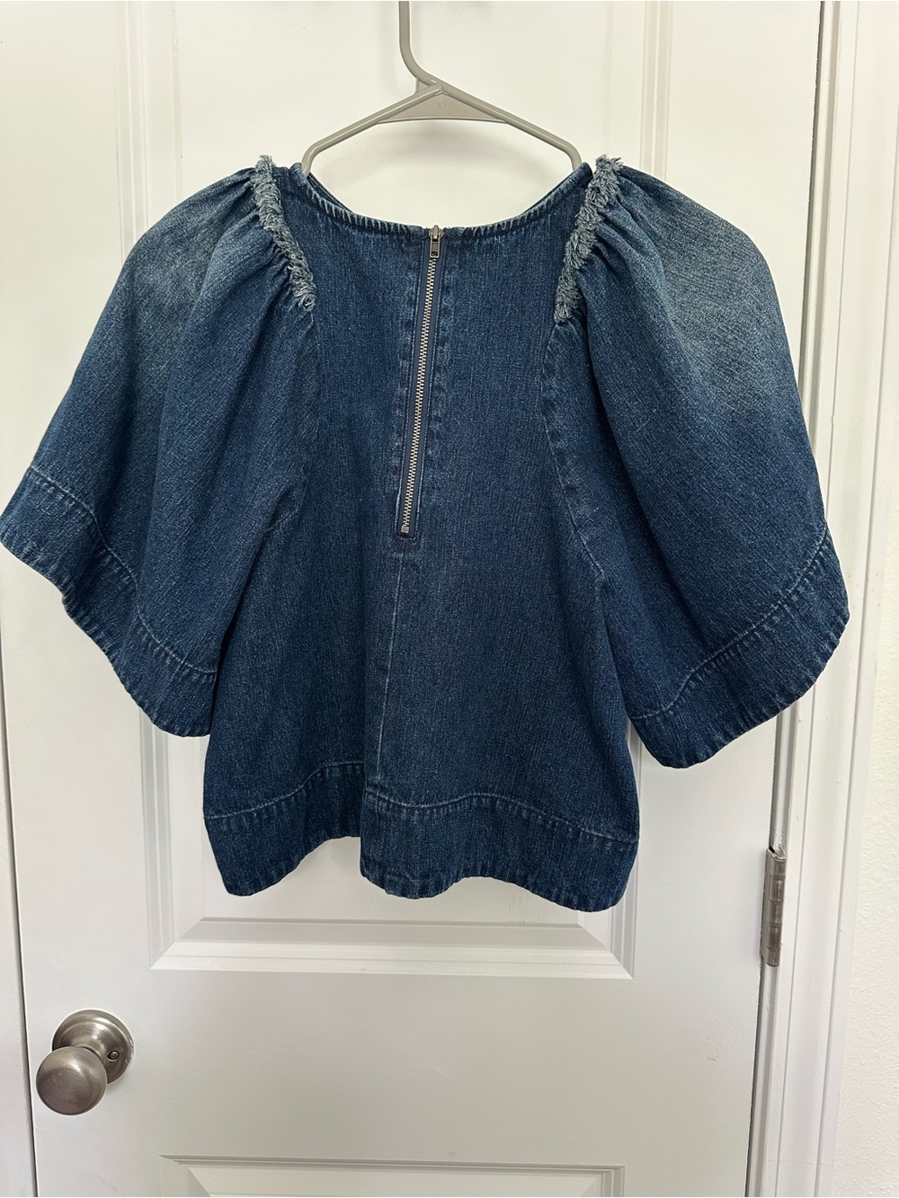 Rachel Comey Denim Cropped Ravine Top - Picture 3 of 5